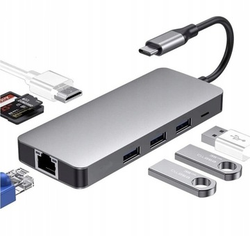 USB-C / ThunderBolt 3 HUB ADAPTER 9w1