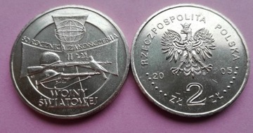 2 zł 2005 r. 60 Rocz. zakończenia II Wojny Świat.