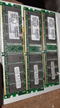 Pamięć ram Kingston DDR1 PC 3x 512mB 400 zestaw
