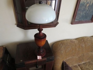 lampa  stołowa  szklany klosz