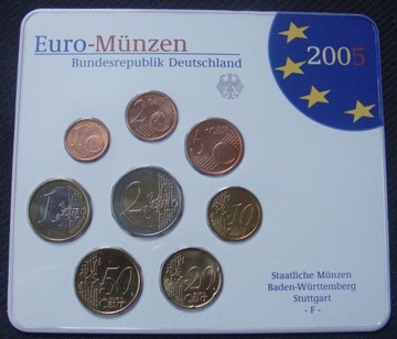 NIEMCY - Euro - Munzen 2005 F