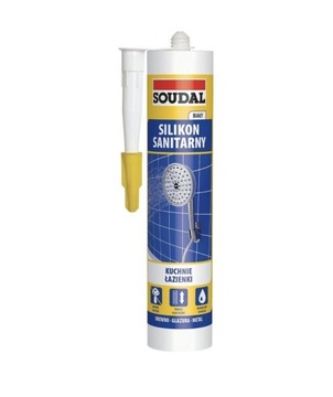 Silikon sanitarny biały Soudal 280 ml FVAT