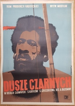 Dusze czarnych Trepkowski PLAKAT ORYGINAŁ 1953 RAR