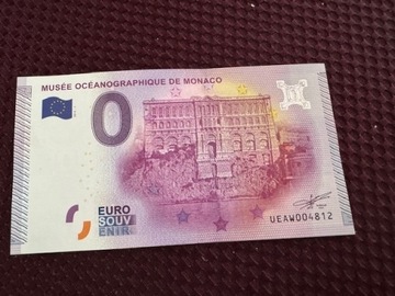 2015 MUSEE OCEANOGRAPHIQUE MONACO banknot 0 euro