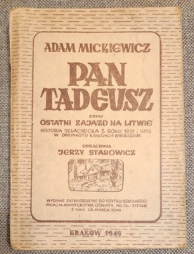 A. Mickiewicz - Pan Tadeusz.  1949r.