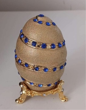 JAJKO STYL FABERGE PUZDERKO SZKATUŁKA