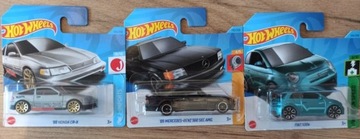 Zestaw Hot Wheels Mercedes 560 AMG CRX Fiat 500