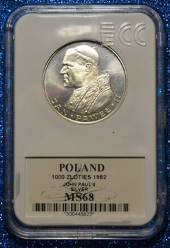 1000 ZŁ JAN PAWEŁ II 1982 MS68