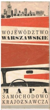 Mapa woj. warszawskiego. 1972 r.