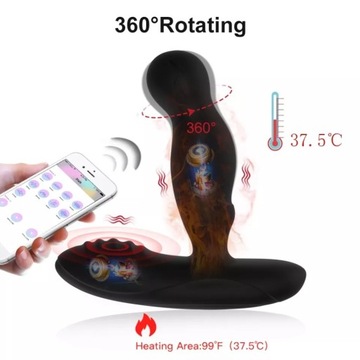 Masażer prostaty 360 Rotating  App bezprzewodowy
