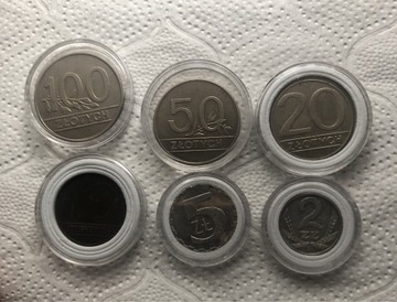 Zestaw  6 monet PRL 1990 