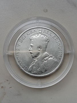 Kanada 50 cent 1/2 Dolara 1918 r srebro 800