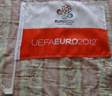  Flaga samochodowa z Euro 2012 Polska - Ukraina