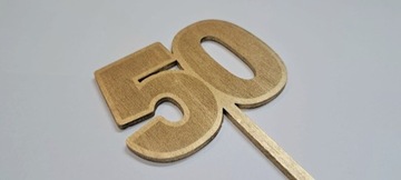 Topper liczba 50 (ok 6,5cm wysokość cyfr)