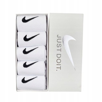 Białe Skarpety Nike 5pack 