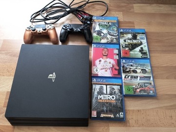 Play Station 4 Ps4 Pro 1TB gry dwa pady