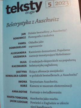 Teksty drugie nr 5/2023 -Beletrystyka z Auschwitz 