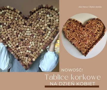 Ręcznie robiona tablica z naturalnych korków 