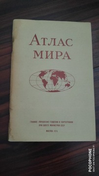 ATLAS ŚWIATA 1974 ROK CCCP MOSKWA OKRES PRL-U