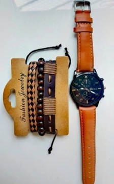 Nowy zegarek męski + bransoletki.
