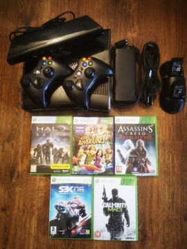 Konsola Xbox 360 S, 250gb, 2 pady, kinect, gry 