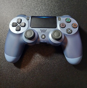 Oryginalny Srebno-Niebieski Dualshock 4 do PS4 V2