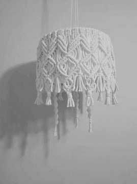 Lampa wisząca makrama Abażur boho 30cm