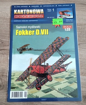 Kartonowa Kolekcja 1 Fokker D.VII + Spandau x2