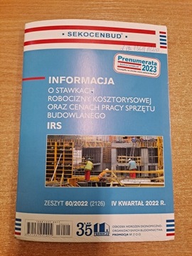 Sekocenbud IRS Informacja o stawkach roboc. 4/2022