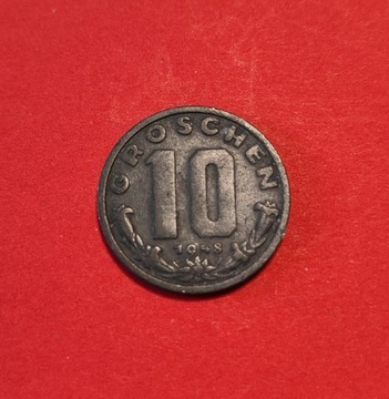 Moneta 10 groszy 1948, Austria