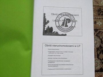 Obrót i gosp. nieruchomościami w Lasach, szk. 2008