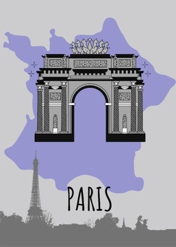 Plakat “PARIS” 70x50cm - PROMOCJA