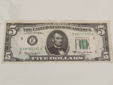 USA 5 dolarów 1963 A bank E super