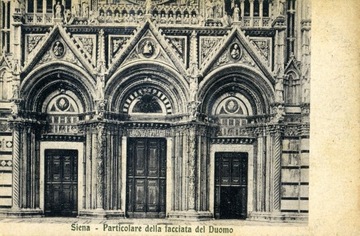 Siena, Particolare  del Duomo, Włochy, ok. 1910