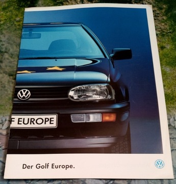 VW Golf Europe 1993 r. Prospekt .