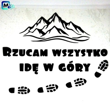 Naprasowanka GÓRY 20cm Rzucam wszystko idę w góry