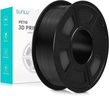 Filament PETG 1,75mm 1kg SUNLU czarny 