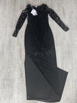 Elegancka sukienka Guess czarna długa r. S