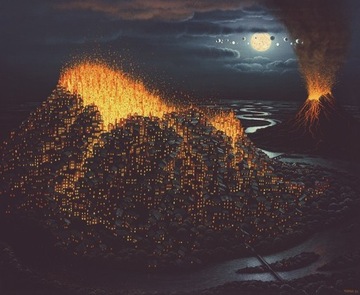 Reprodukcja obrazu Jacka Yerki "Erupcja" 