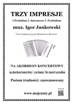 Trzy impresje - I.Jankowski (nuty na akordeon)