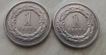 Monety 1 zł obiegowe 1991 rok