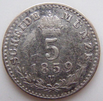 5 krajcarów 1859 r.V