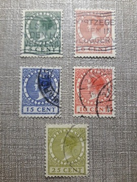 Holandia 1924-1925 Wilhelmina - ciekawy zestaw