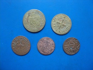 zestaw 5 monet średniowiecze