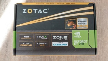 Karta graficzna ZOTAC GeForce GT 730 Zone edition 4GB DDR3.