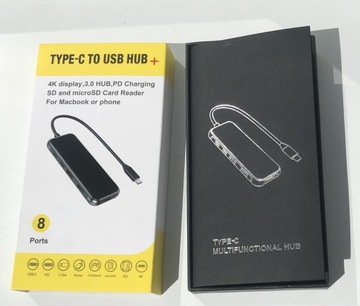 Type-C Hub Profit 8in1 for MacBook m1/m2 USB-C/PD