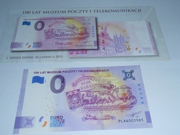Banknot 0 Euro 100 Muzeum Poczty