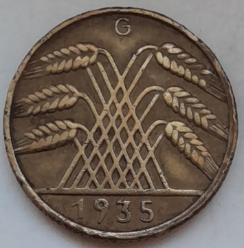 Niemcy Weimar 10 rentenfenigów 1935 G