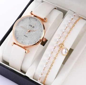 Komplet biżuterii zegarek + bransoletka