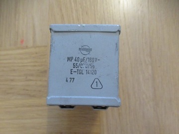 Kondensator papierowy MP 40uF niemieck E-TGL 14120
